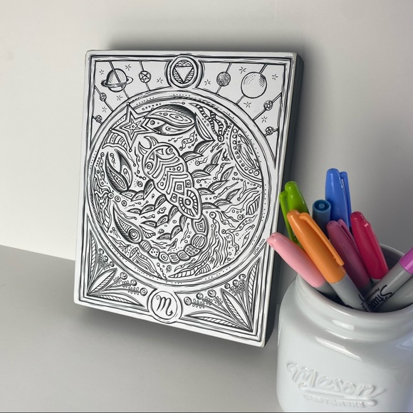 Scorpio Wooden Color Book Box Sign by Primitives By Kathy - Picture 3 of 12